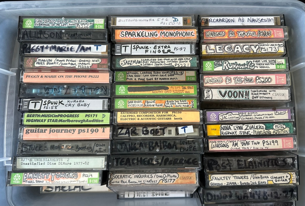 Bin of early raw cassettes 1972-76